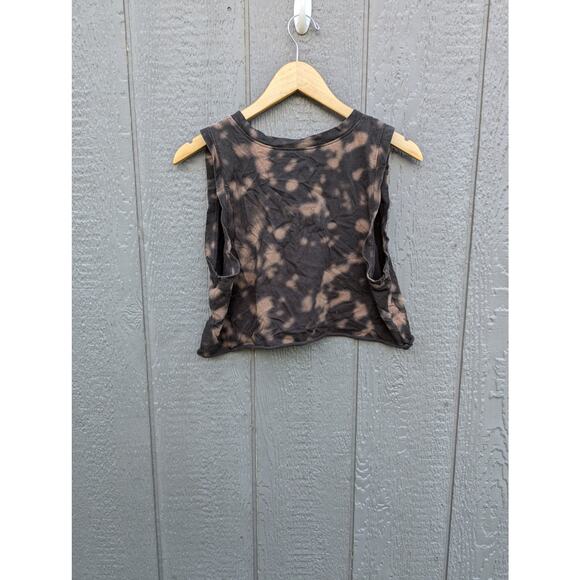 Hollister Bleach Dye Death Moth Crop Top Alternative Cotton L Preppy Beach - Picture 2 of 4
